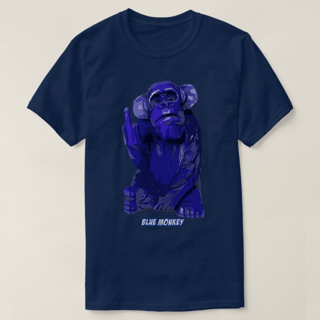 Camiseta Mono azul (Diseño del anverso)