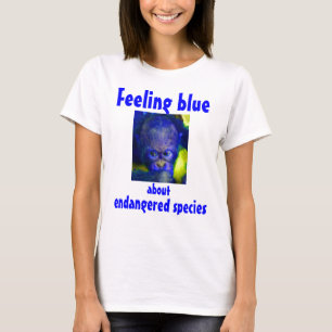Camiseta Mono azul de sensación del rojo del orangután
