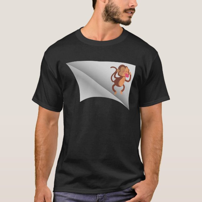 Camiseta mono bajo el parche (Anverso)