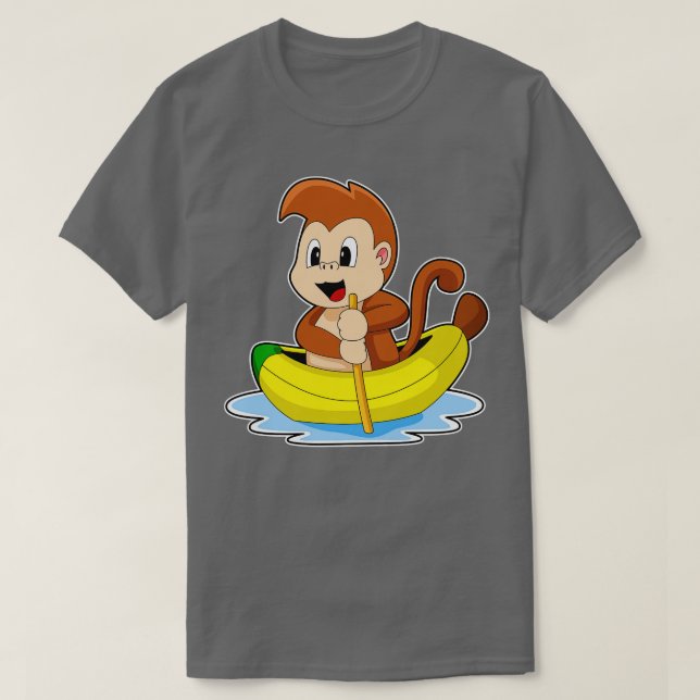 Camiseta Mono Barco bananero 2 (Diseño del anverso)
