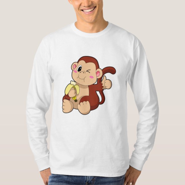 Camiseta Mono bebé con banana (Anverso)