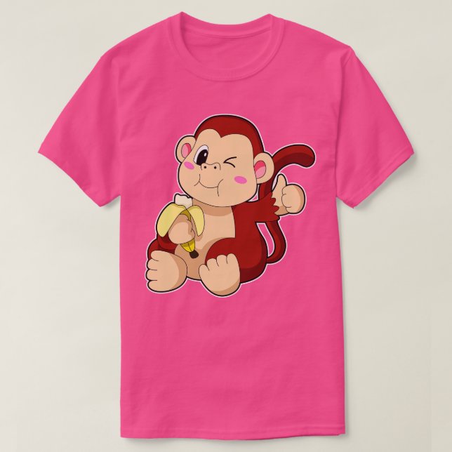 Camiseta Mono bebé con banana (Diseño del anverso)