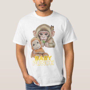 Camiseta Mono bebé Punch con juguete de peluche