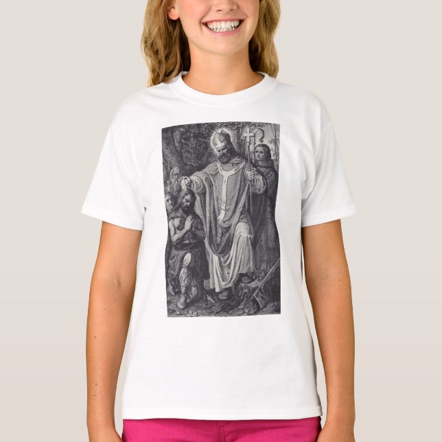 Camiseta Mono benedictino inglés de Saint Boniface (Anverso)