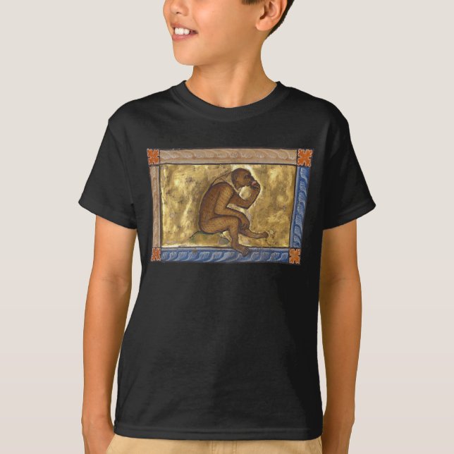 Camiseta Mono Bestiario Medieval c. 1270 (Anverso)