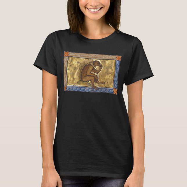 Camiseta Mono Bestiario Medieval c. 1270 (Anverso)