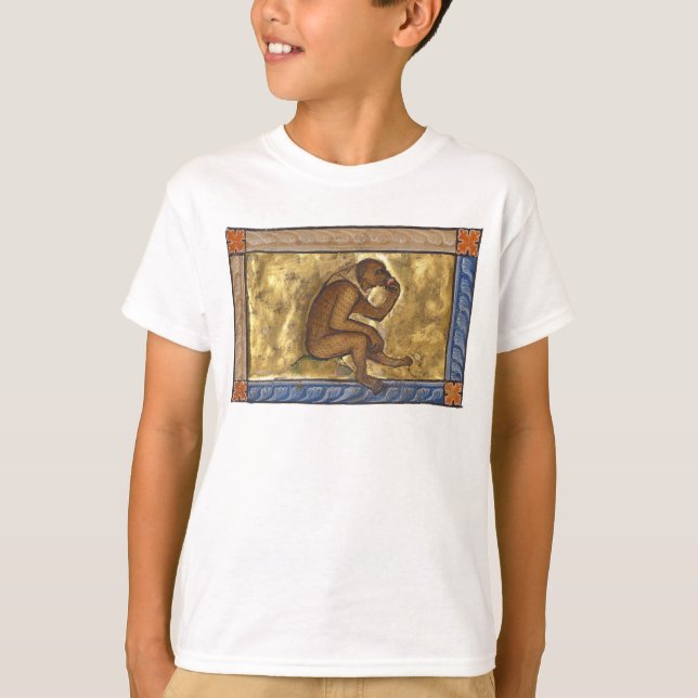 Camiseta Mono Bestiario Medieval c. 1270 (Anverso)