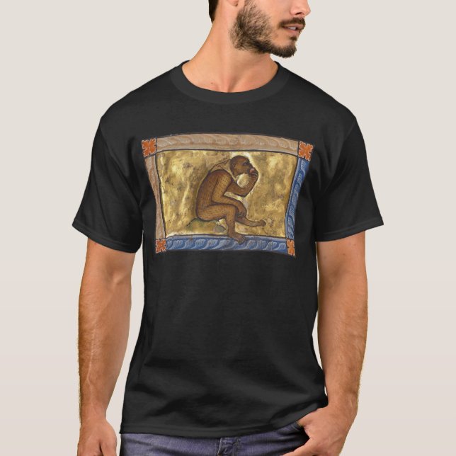 Camiseta Mono Bestiario Medieval c. 1270 (Anverso)