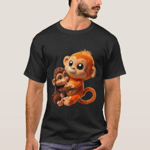 Camiseta Mono Byby Abrazando Peluche Gráfico Little Punch B