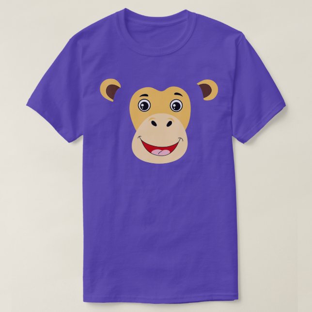 Camiseta Mono Cara disfraz suave animal fácil Halloween Gif (Diseño del anverso)