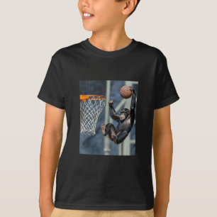 Camiseta Mono Chimpancé Esqueleto Gráfico Divertido