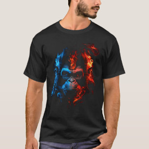 Camiseta Mono Chimpancé Flames Mono Animal 1
