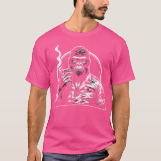 Camiseta Mono Cigarro Gorila Fumando Cigarro