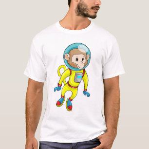 Camiseta Mono como astronauta