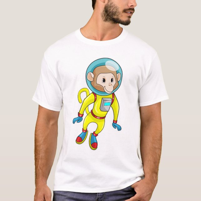 Camiseta Mono como astronauta (Anverso)