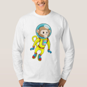 Camiseta Mono como astronauta