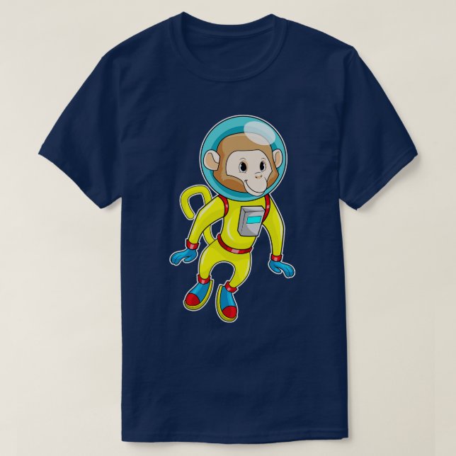 Camiseta Mono como astronauta (Diseño del anverso)