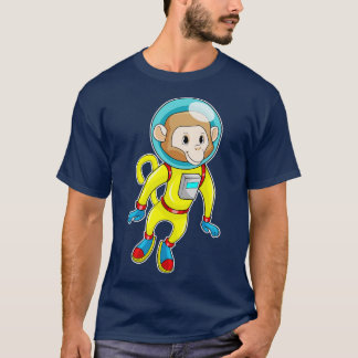 Camiseta Mono como astronauta