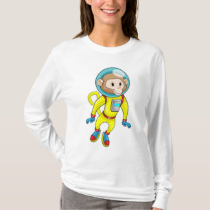 Camiseta Mono como astronauta