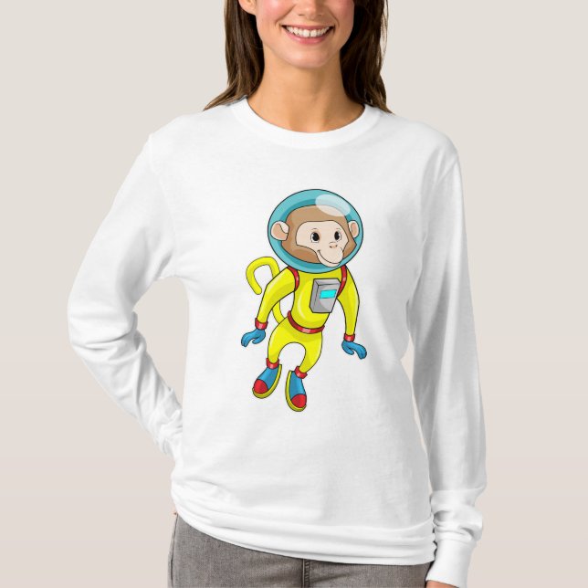 Camiseta Mono como astronauta (Anverso)