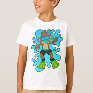 Camiseta Mono como buceador con Snorkel