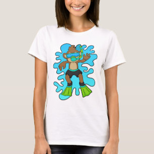 Camiseta Mono como buceador con Snorkel
