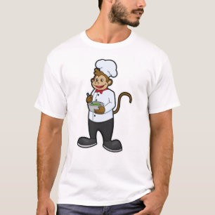 Camiseta Mono como Cocinar con Bowl
