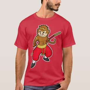Camiseta Mono como guerrero con jefe de personal