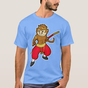 Camiseta Mono como guerrero con jefe de personal