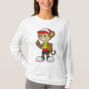 Camiseta Mono como jugador de baloncesto con baloncesto