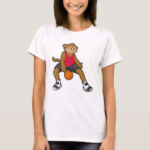 Camiseta Mono como jugador de baloncesto con baloncesto