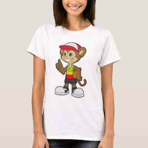 Camiseta Mono como jugador de baloncesto con baloncesto