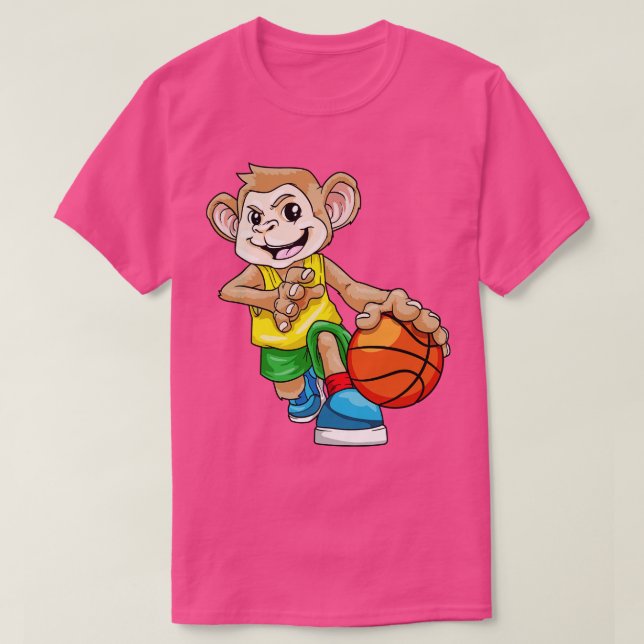Camiseta Mono como jugador de baloncesto con baloncesto 2 (Diseño del anverso)