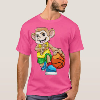 Camiseta Mono como jugador de baloncesto con baloncesto 2