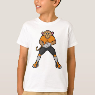 Camiseta Mono como jugador de fútbol con fútbol