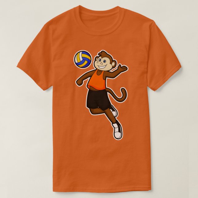 Camiseta Mono como jugador de voleibol con voleibol (Diseño del anverso)