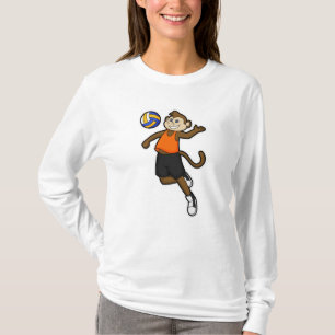 Camiseta Mono como jugador de voleibol con voleibol