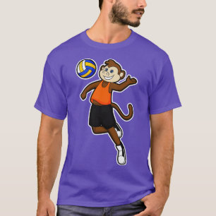 Camiseta Mono como jugador de voleibol con voleibol