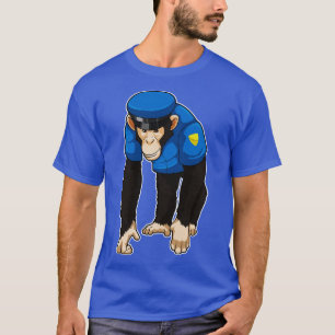 Camiseta Mono como oficial de policía con uniforme