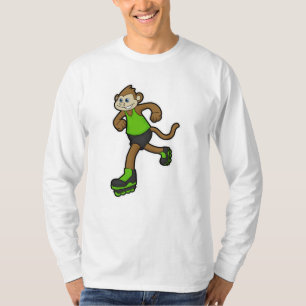 Camiseta Mono como patinador con patines en línea