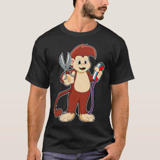 Camiseta Mono como peluquero con tijera Razor