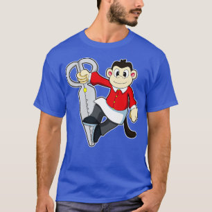 Camiseta Mono como peluquero con tijeras