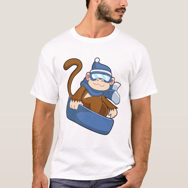 Camiseta Mono como snowboard con Sonowboard.PNG (Anverso)