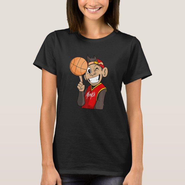 Camiseta mono con baloncesto (Anverso)