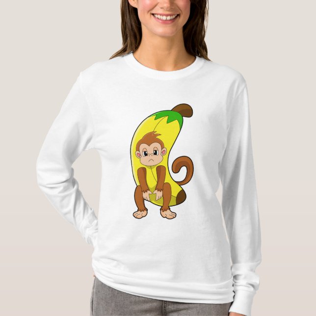Camiseta Mono con banana (Anverso)