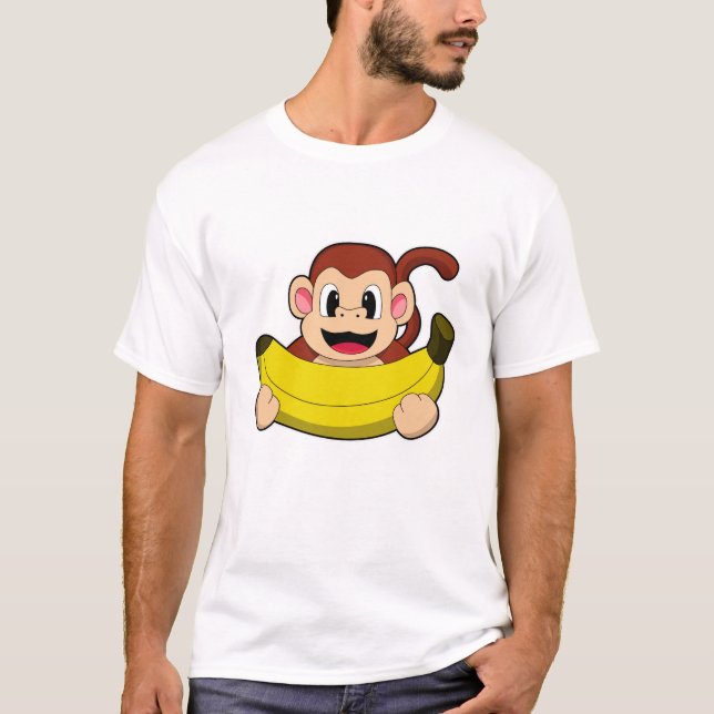 Camiseta Mono con banana (Anverso)