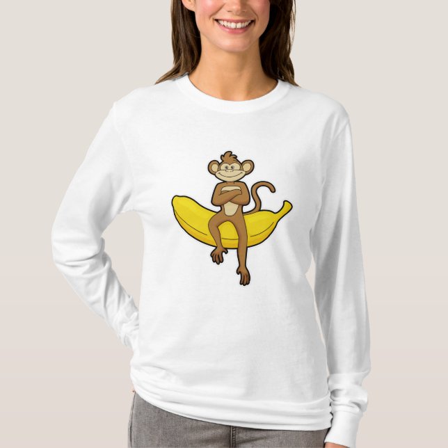 Camiseta Mono con banana (Anverso)