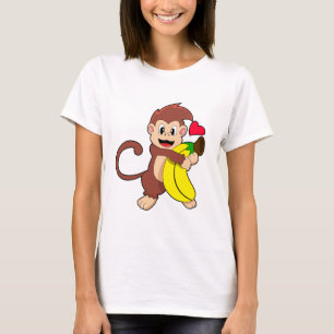 Camiseta Mono con banana