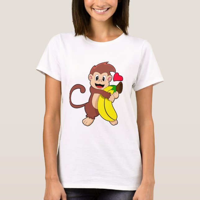 Camiseta Mono con banana (Anverso)