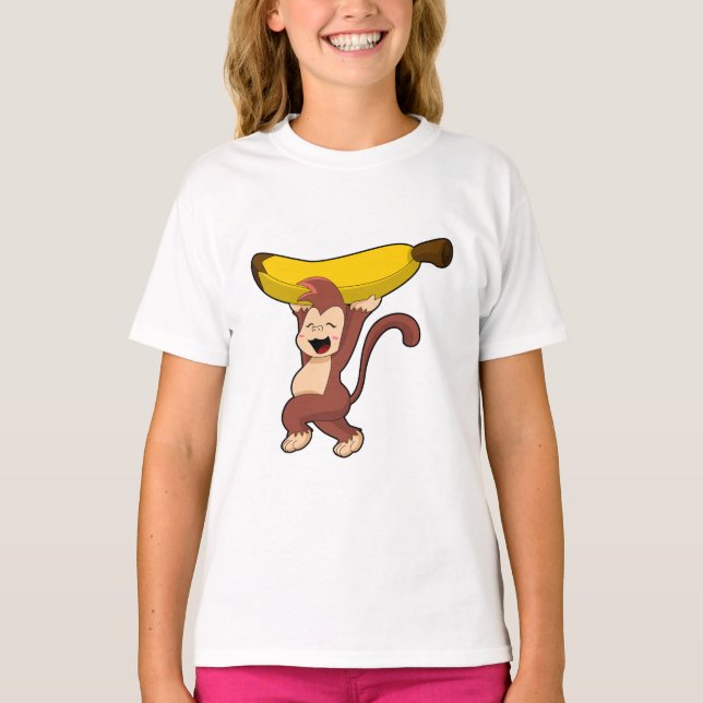 Camiseta Mono con banana (Anverso)